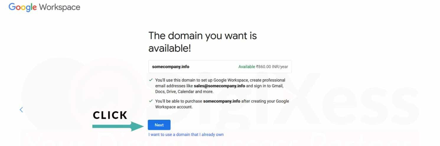 Google Workspace domain confirmed