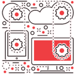 Cloud Computing Solutions Illustration Icon